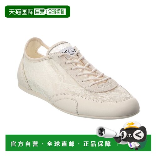 自营Jimmy Choo Sunny/F蕾丝 & 皮革运动鞋-白色 美国奥莱直发