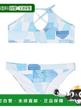自营Girls Splendid Block Party Bikini Sets Blue Abstract 2-P