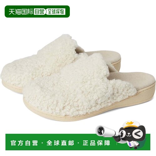 自营Women's Vionic Gemma II Mules Cream White Faux Shearling