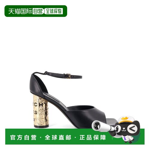 自营givenchy方形露趾凉鞋，金属金色粗跟-中性色 美国奥莱直发
