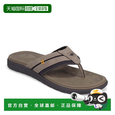 自营Dockers Mens Cliff Casual Nubuck Thong Flip Flop - grey/