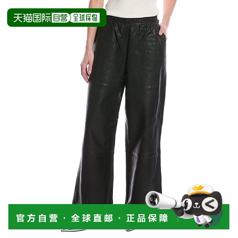 自营 Sea New York Lucie皮革长裤-黑色 美国奥莱直发皮裤休闲裤