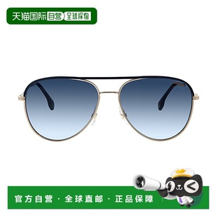 金色金属飞行员太阳镜蓝色渐变镜片 自营Carrera a209 Car