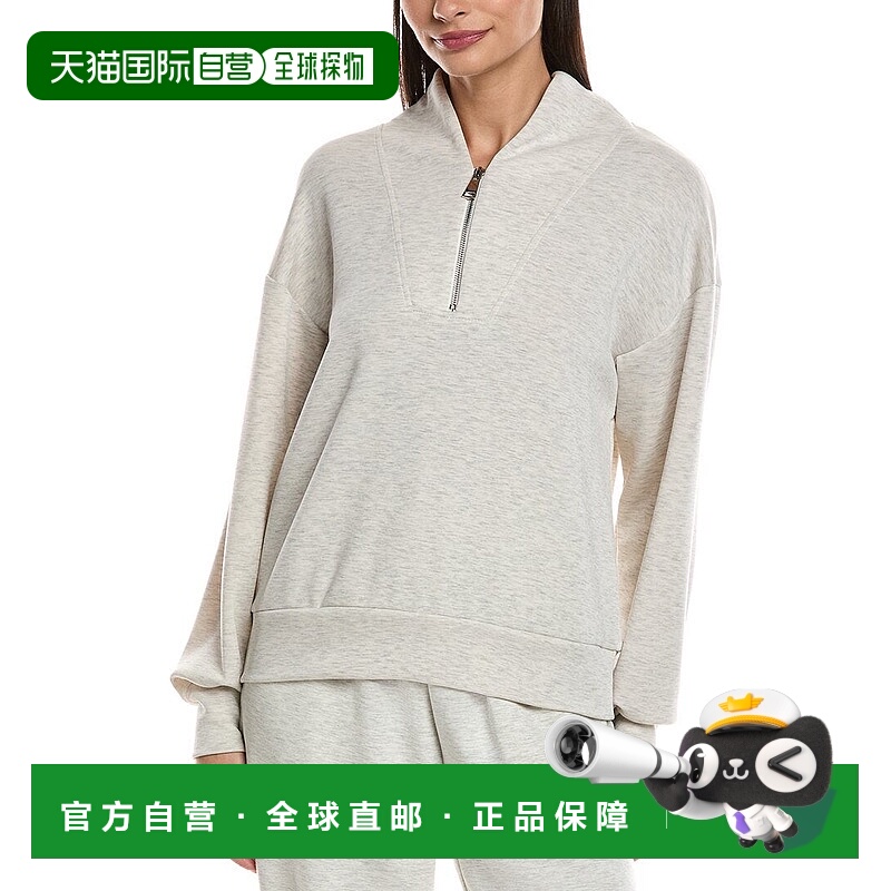自营ARIELLA Scuba 1/2-Zip Funnel Pullover - white 美国奥莱直