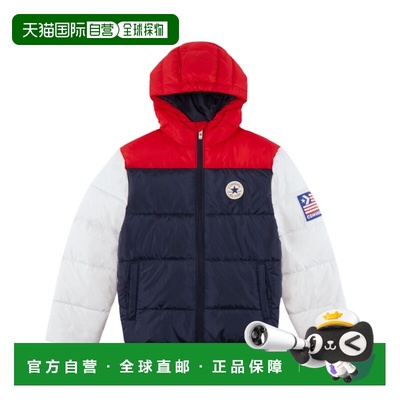 自营Converse Varsity Puffer Jacket Boys  Colorblock Full Zip