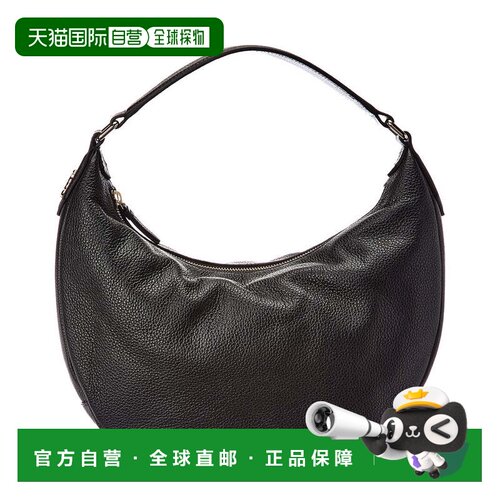 自营Jimmy Choo Bets中号皮革Hobo包-黑色 美国奥莱直发