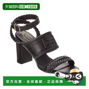 tod 美国奥莱直发高跟单鞋 sTOD’s 黑色 皮革凉鞋 自营