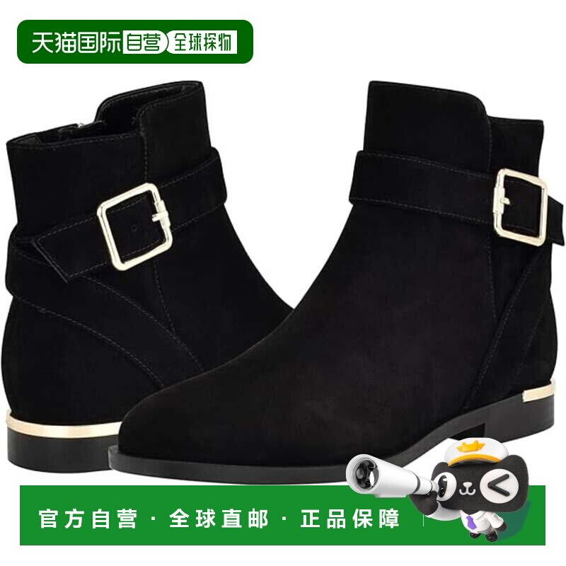 自营Nine West Alleva Boots Women's Black Suede Almond Toe An图片