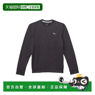 自营Boys PUMA Sweatshirt Heather Black Stretch Crew Neck Lon