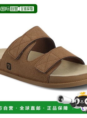 自营 vance co.Vance Orlando舒适可调节凉鞋滑带-栗色 美国奥莱