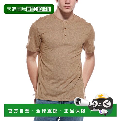 自营WEATHERPROOF VINTAGE Sueded Micro Stripe Henley T-Shirt
