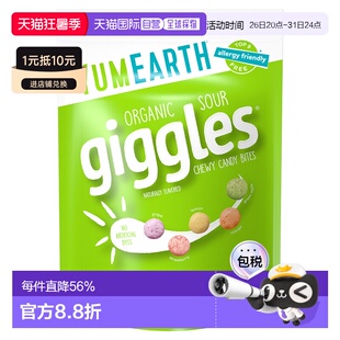 香港直发Yumearth美味地球水果糖果无麸质素食耐嚼自然植物142g