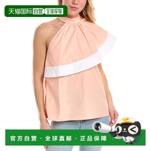 Lela Rose 府绸不对称荷叶边早秋新款 自营 粉色 上衣 美 Pearl