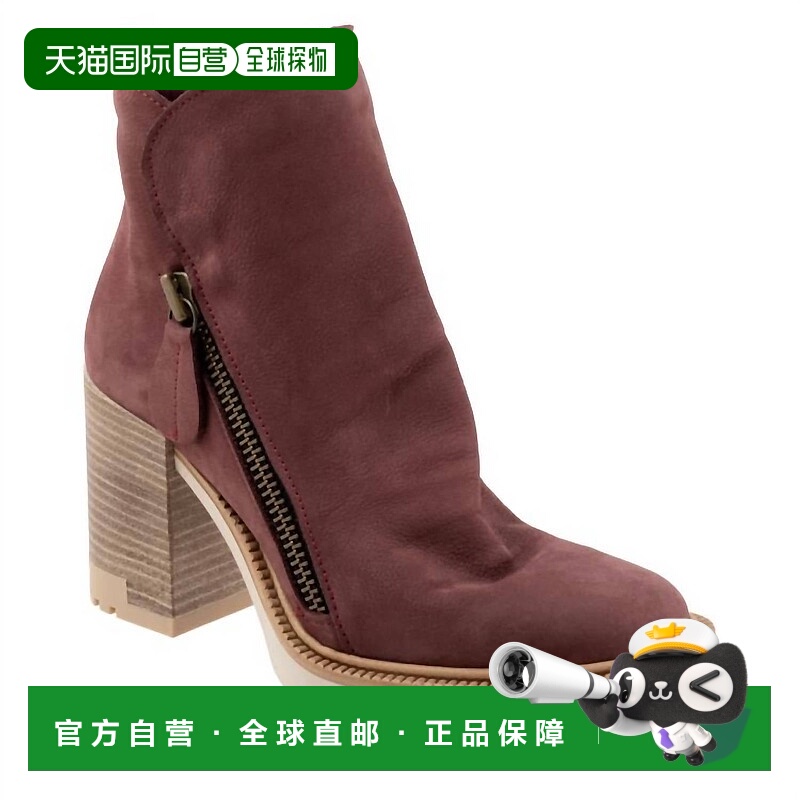 自营 bueno女士 Elliot 深酒红色踝靴 - 深酒红色 美国奥莱直发