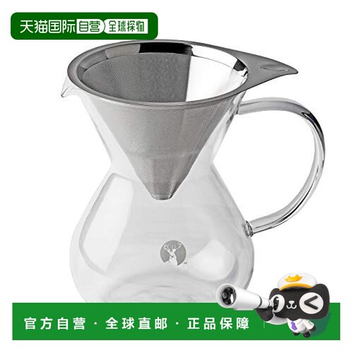 自营 Pearl Metal珍珠金属 咖啡壶/滤器套装800ml黑UW-3514