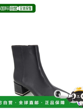自营Kenneth Cole Edie Boots Women's Black Leather Square Toe