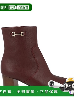 自营salvatore ferragamoOtello Leather Booties - nebbiolo 美