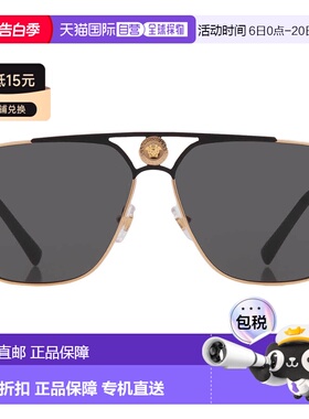 自营Versace Grey Navigator Men's Sunglasses VE2238 143687 61