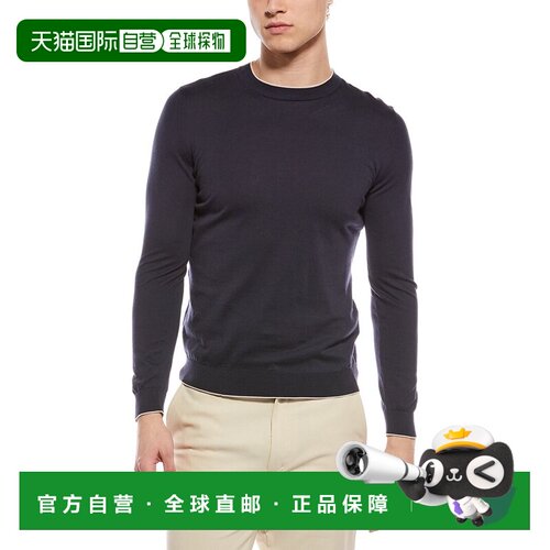 自营Eleventy Long Sleeves Round Neck Sweater - blue 美国奥莱
