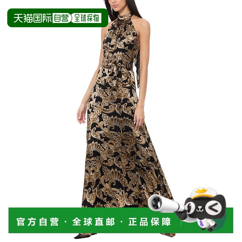自营alice + oliviaalice+olivia Dita丝绸混纺连衣裙-黑色 美国