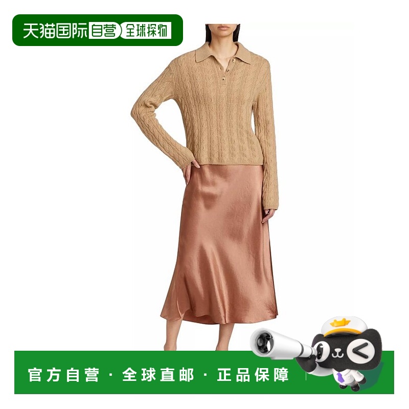 【美国直邮】Vince 羊毛羊绒粗针织Polo衫毛衣 女装 女士精品