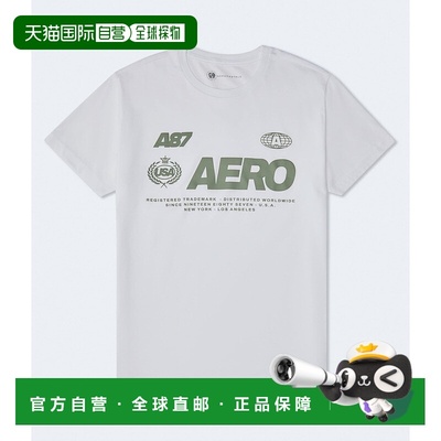自营Aeropostale Men's Box Logo Graphic Tee - bleach 美国奥莱
