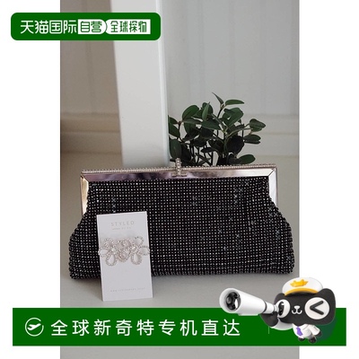 自营 urban expressions黑色女式莱茵石手包 【美国奥莱】直发