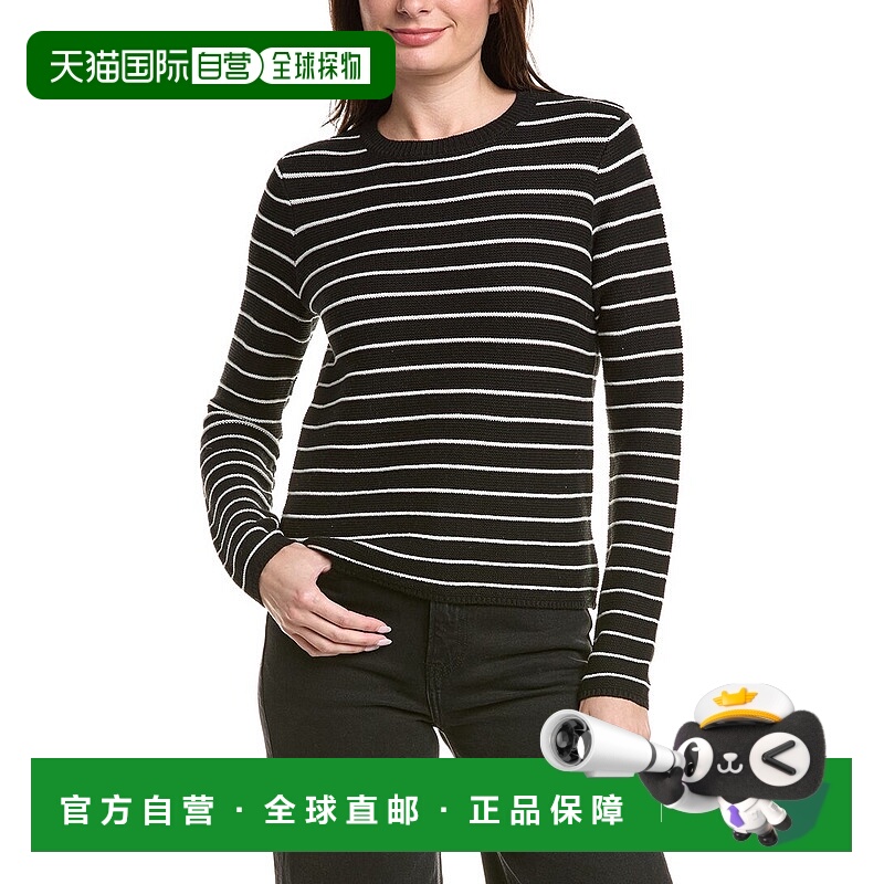 自营English Factory Round Neck Striped Sweater - black 美国