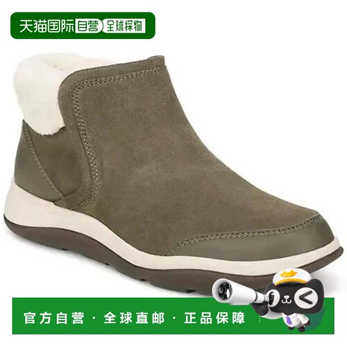 自营Vionic Norwood I8380L1300靴子女式绿色人造毛领短靴RHS8664