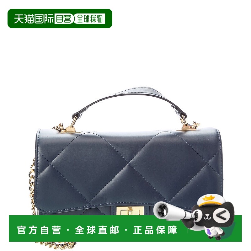 自营persaman new yorkPersaman纽约Cora16绗缝皮革背包-蓝色 美