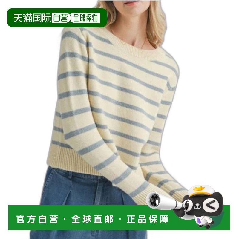 自营 sadie & sageSheri Striped Sweater In Cream/sky Blue - c
