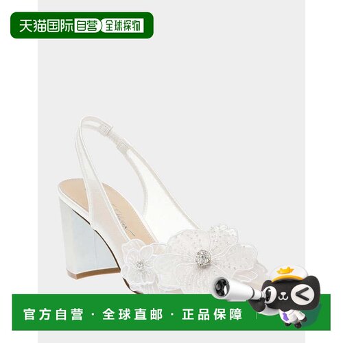 自营Women's Betsey Johnson Petra Pumps Ivory Block Heel Slin