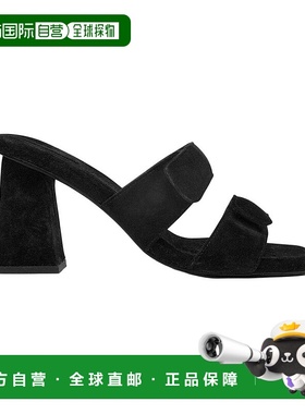 自营freda salvadorFR 274 DA SALVADOR Adria绒面高跟鞋-黑色绒