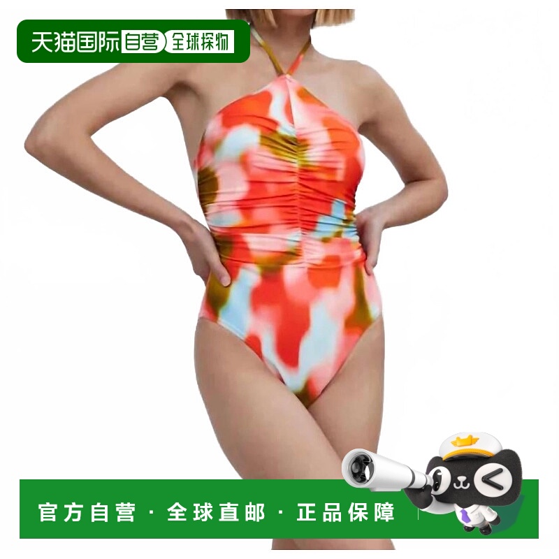 自营solid & striped米娜连体泳衣模糊印花-模糊印花 美国奥莱直