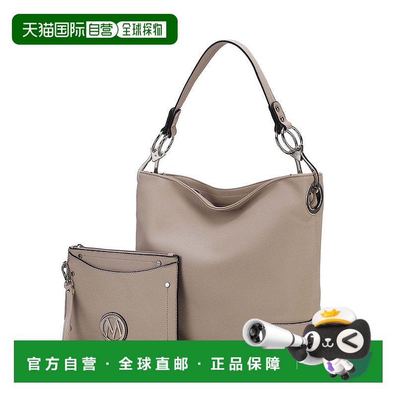 自营 mia k collectionViviana Women's 2Pcs Hobo Bag with Wris