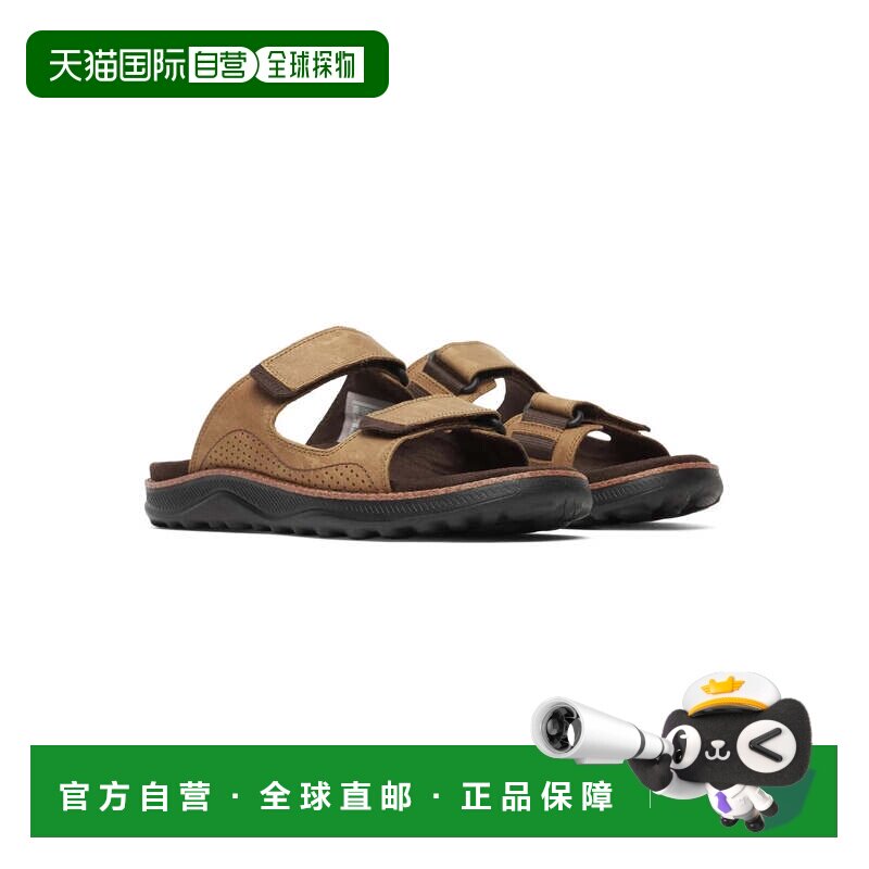 自营Merrell Cove凉鞋男士咖啡皮革露趾拖鞋MEW2424-棕色 美国奥