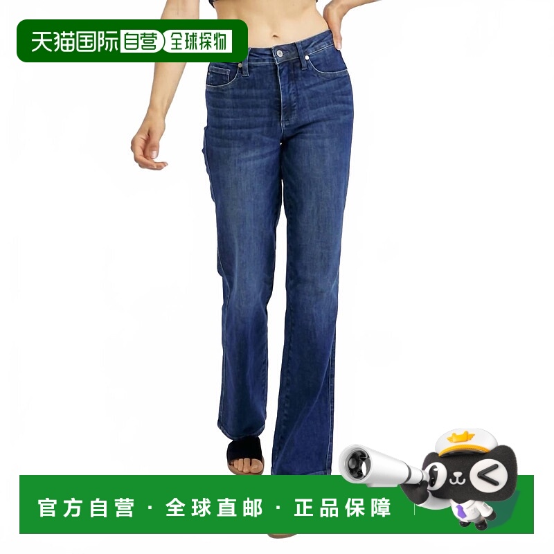 自营judy blueMidrise Tummy Control直筒牛仔裤深色水洗 美国奥