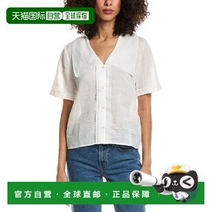 自营frame denimFRAME The Scallop Sailor Blouse - white 美国