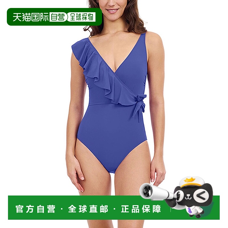 自营 Profile By Gottex Tutti Frutti V Neck Ruffle Surplice S