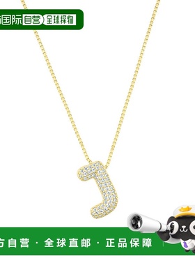 自营 adornia14k镀金铺路泡泡字母项链-金色-j 美国奥莱直发吊坠