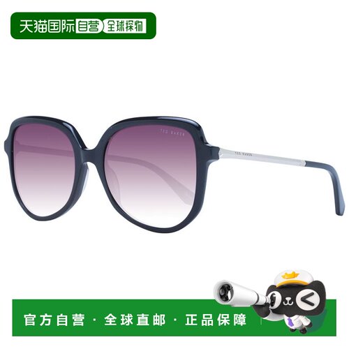 自营Ted Baker Acetate Women's Sunglasses - black 美国奥莱直