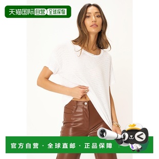 白色 tIsadora背部系带条纹宽松T恤 美国奥莱 social 自营project