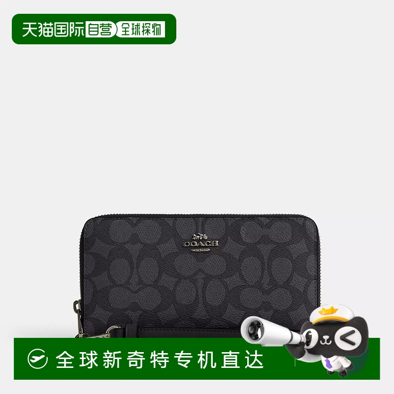 自营Coach Outlet Long Zip Around Wallet In Signature Canvas