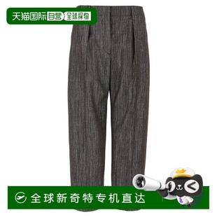 棕色 自營 brunello cucinelliLurex加長褶皺長褲 美國奧萊直發(fā)
