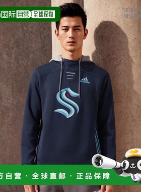 1h可退 【美国直邮】adidas 男士深海蓝色 Seattle Kraken Skate