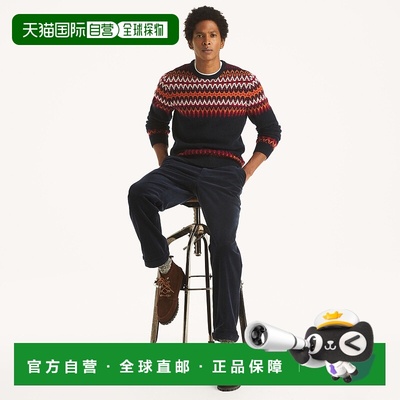 自营Nautica Mens Fair Isle Crewneck Sweater - navy seas 美国