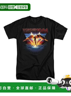 自营 gildan神奇女侠 84 84 金属短袖成人高腰 T 恤/T 恤 - 黑色