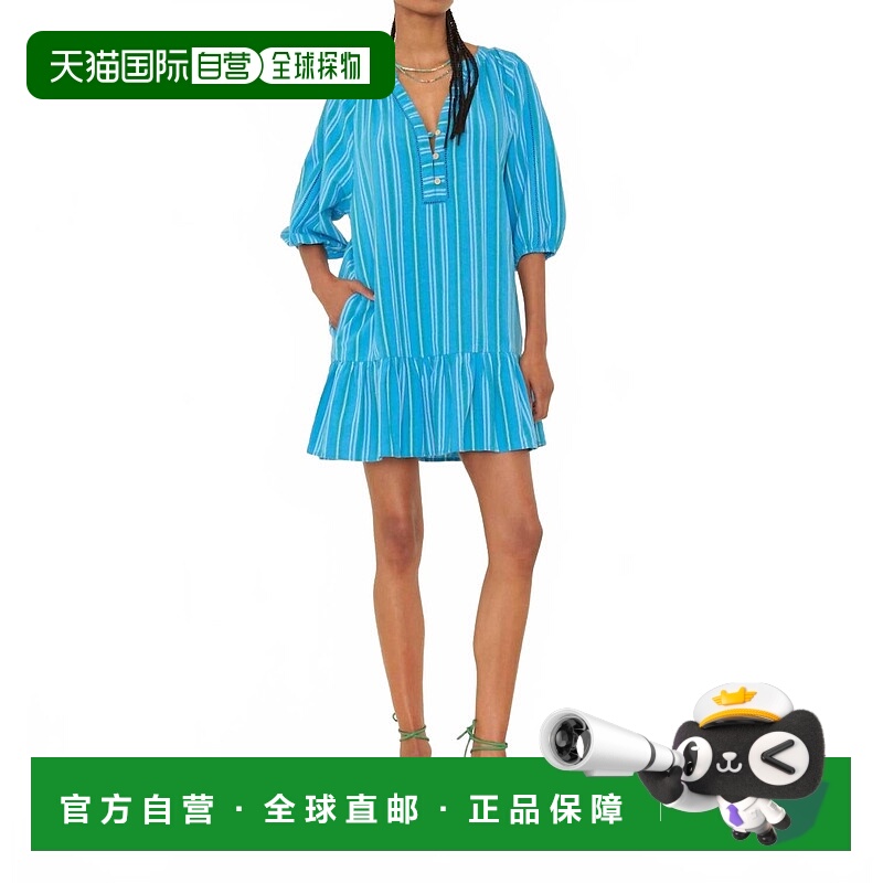 自营xirena伊迪蓝色漂流迷你连衣裙-漂流蓝 美国奥莱直发