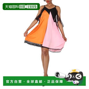 亮橙色 自营 1号尺码 Midi亮橙色连衣裙 美国奥莱直发 Burberry