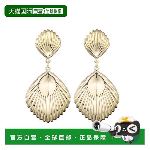 自营adorniaGold Plated Deco Inspired Drop Earrings - gold 美